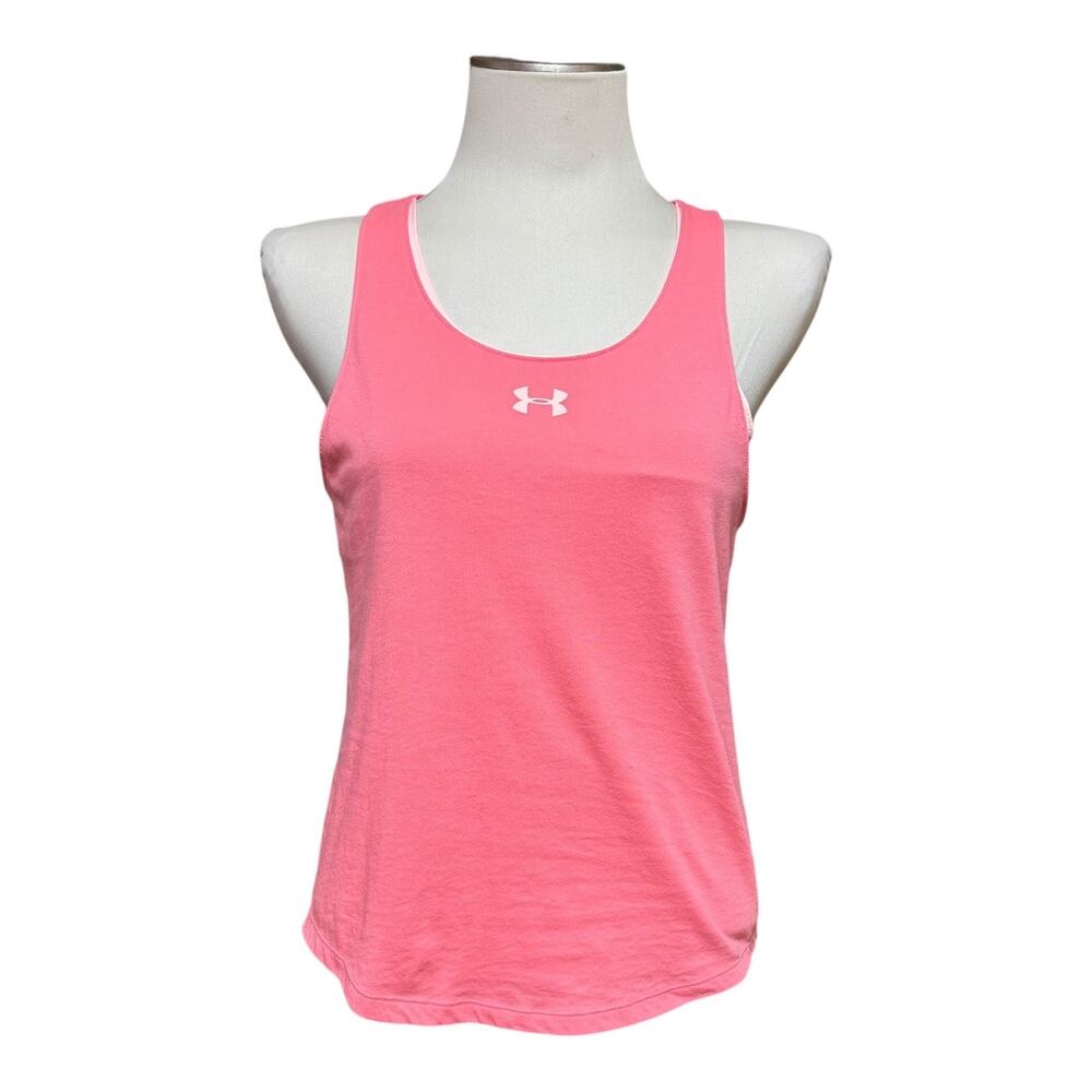 Under Armour UA Layered Double The Fun Tank Top Pink Girls YXL